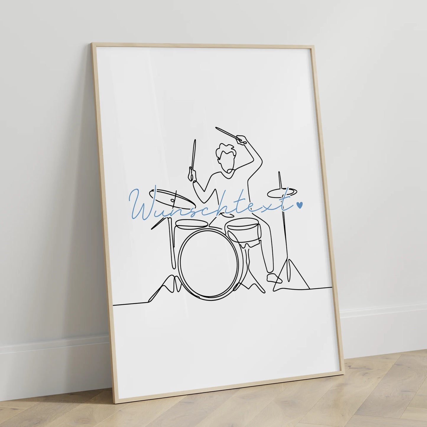 Lineart Poster Personalisiert Schlagzeug Geschenk Sohn & Bruder für Schlagzeuger Schlagzeugerin Drums