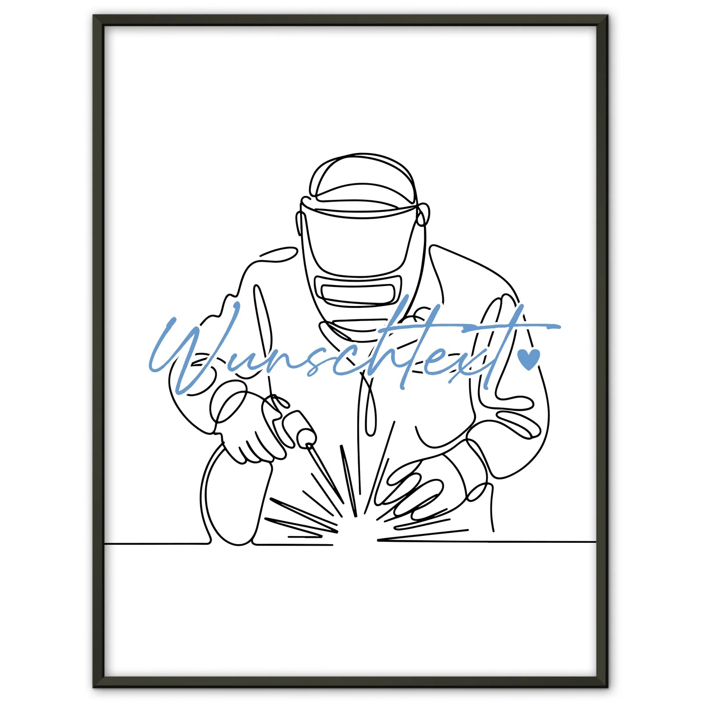 Lineart Poster Schweißer Geschenk Sohn & Bruder für Schweißer Schweißerin Welder