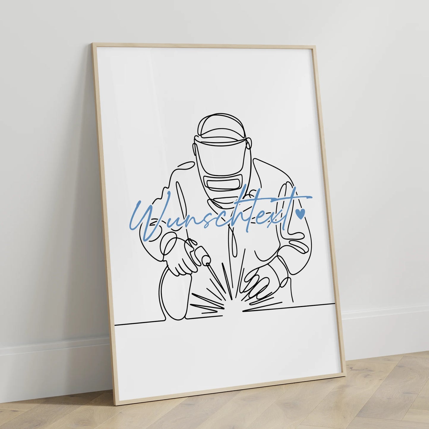 Lineart Poster Schweißer Geschenk Sohn & Bruder für Schweißer Schweißerin Welder