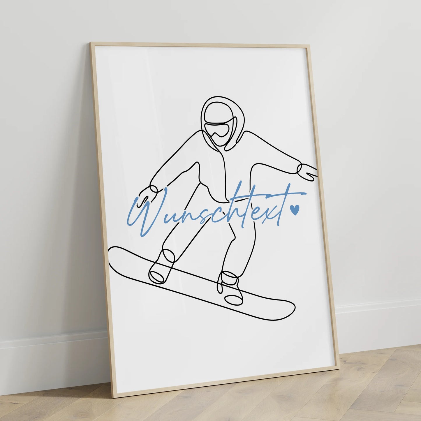Lineart Poster Personalisiert Snowboarden Geschenk Sohn & Bruder für Snowboarder Snowboarderin Snowboarding