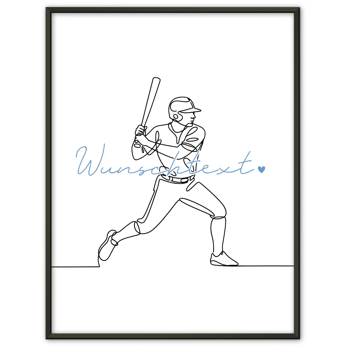 Lineart Poster Softball Geschenk Sohn & Bruder für Softballspieler Softballspielerin Softball