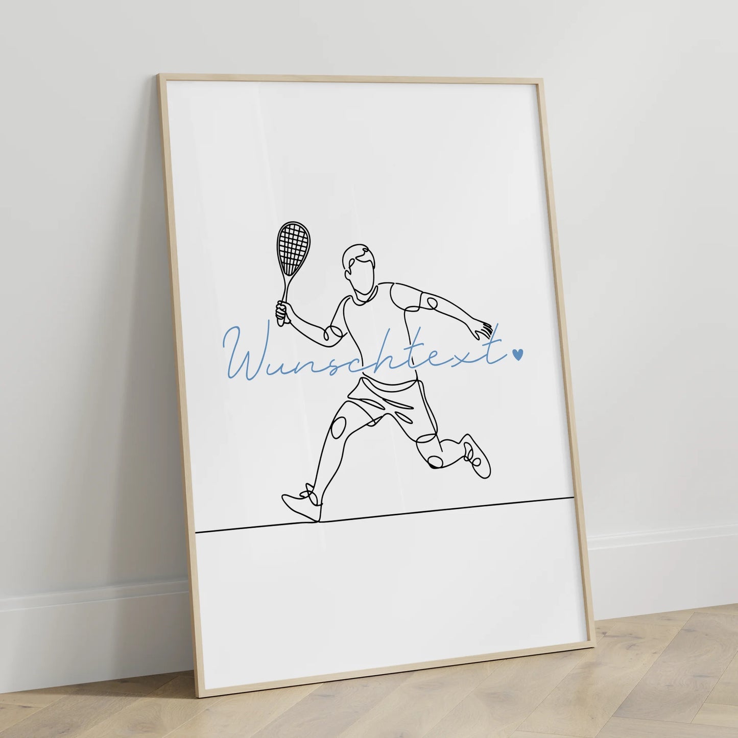 Lineart Poster Personalisiert Squash Geschenk Sohn & Bruder für Squashspieler Squashspielerin squash