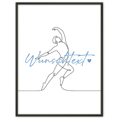 Lineart Poster Tanzen Geschenk Sohn & Bruder für Tänzer Tänzerin Dance