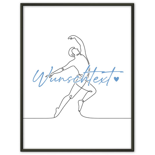 Lineart Poster Tanzen Geschenk Sohn & Bruder für Tänzer Tänzerin Dance