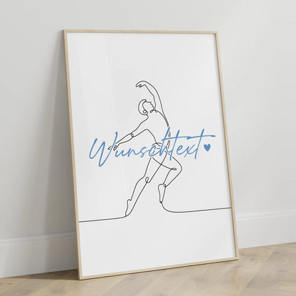 Lineart Poster Tanzen Geschenk Sohn & Bruder für Tänzer Tänzerin Dance