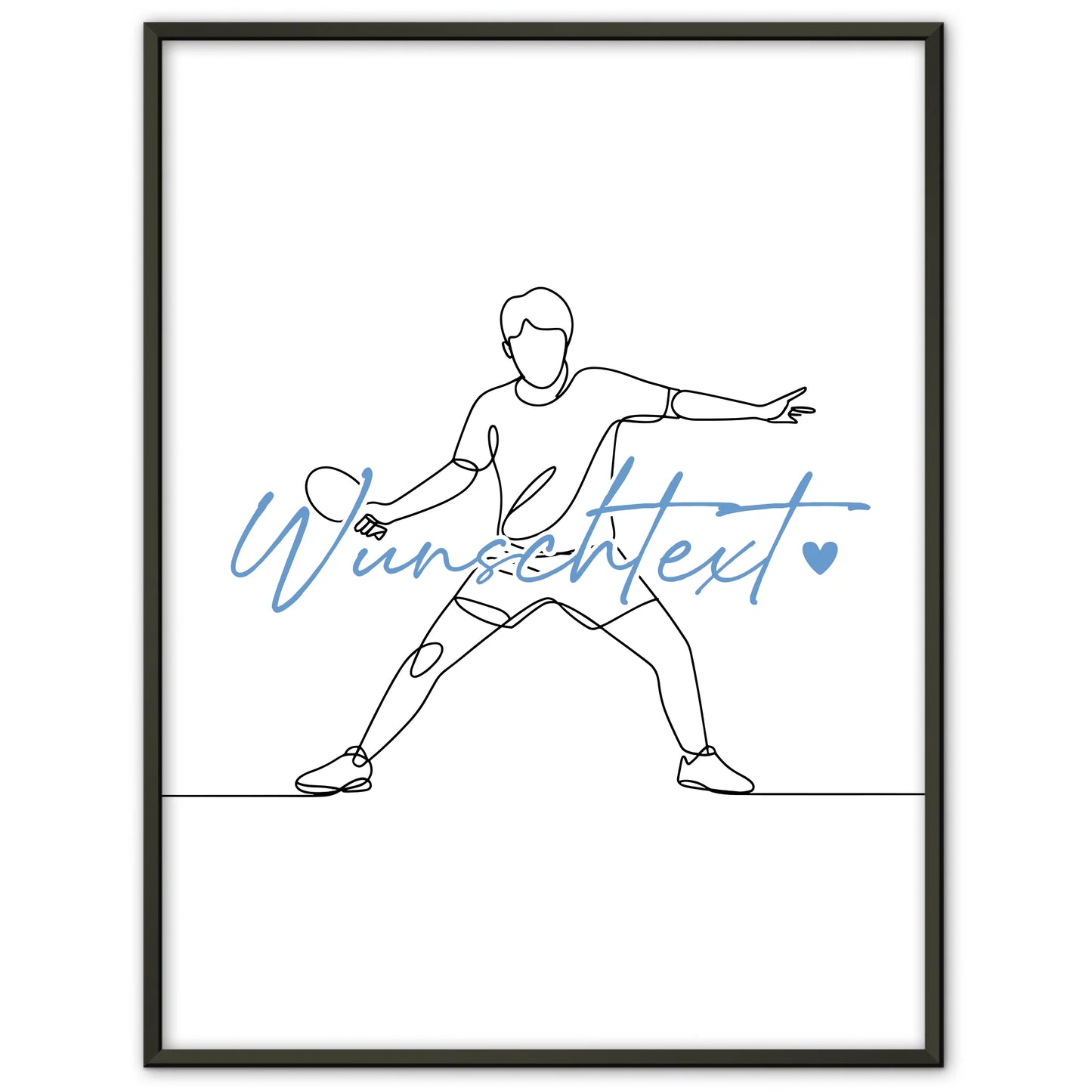 Lineart Poster Personalisiert Tischtennis Geschenk Sohn & Bruder für Tischtennisspieler Tischtennisspielerin Table tennis
