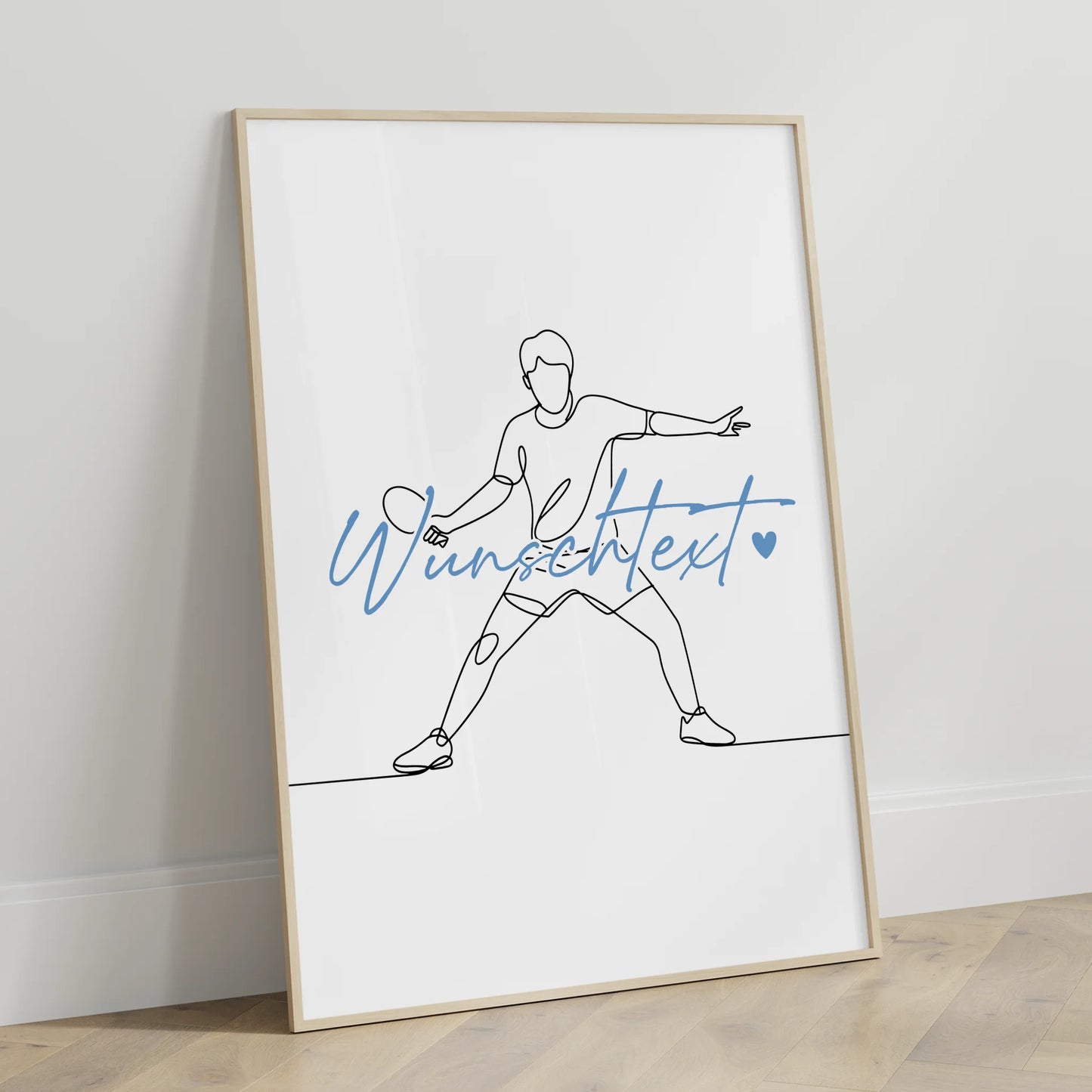 Lineart Poster Personalisiert Tischtennis Geschenk Sohn & Bruder für Tischtennisspieler Tischtennisspielerin Table tennis