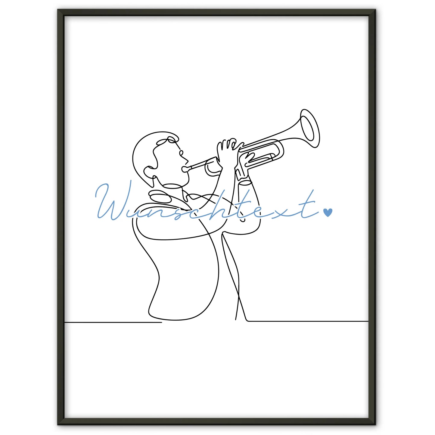Lineart Poster Trompete Geschenk Sohn & Bruder für Trompeter Trompeterin trumpet
