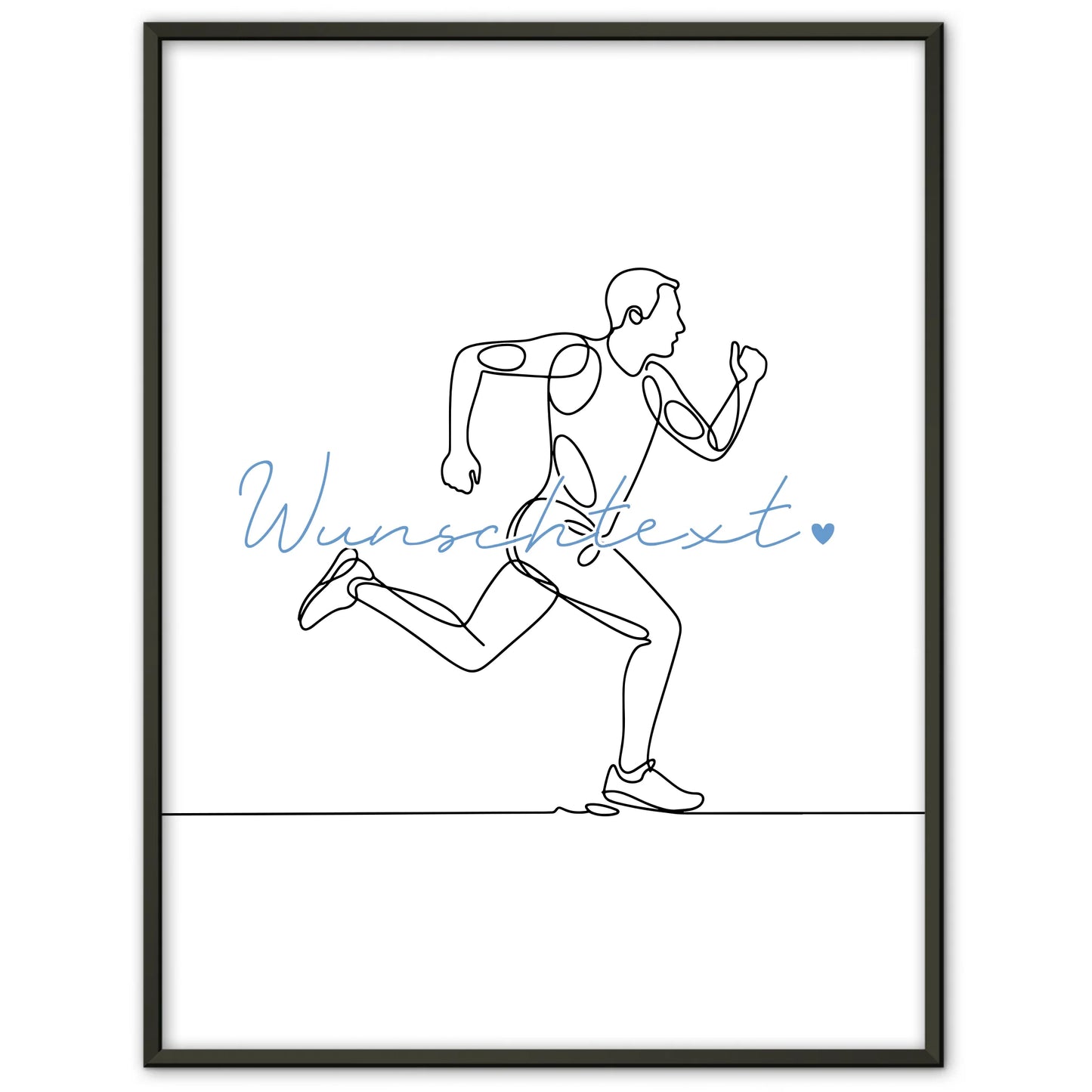 Lineart Poster Personalisiert Ultramarathon Geschenk Sohn & Bruder für Ultramarathonläufer Ultramarathonläuferin Ultra marathon