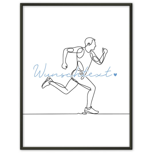 Lineart Poster Personalisiert Ultramarathon Geschenk Sohn & Bruder für Ultramarathonläufer Ultramarathonläuferin Ultra marathon