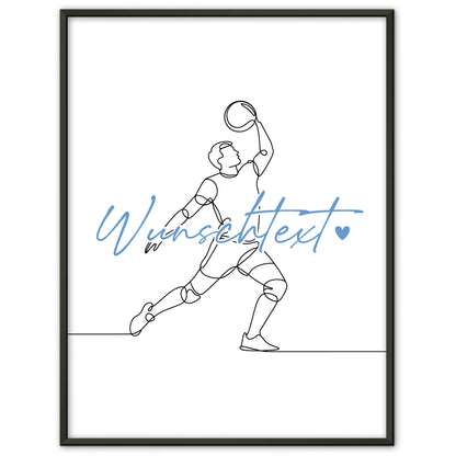 Lineart Poster Volleyball Geschenk Sohn & Bruder für Volleyballer Volleyballerin volleyball
