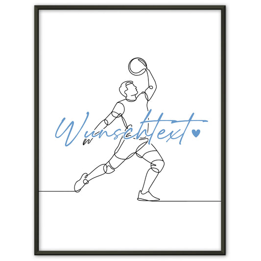 Lineart Poster Volleyball Geschenk Sohn & Bruder für Volleyballer Volleyballerin volleyball