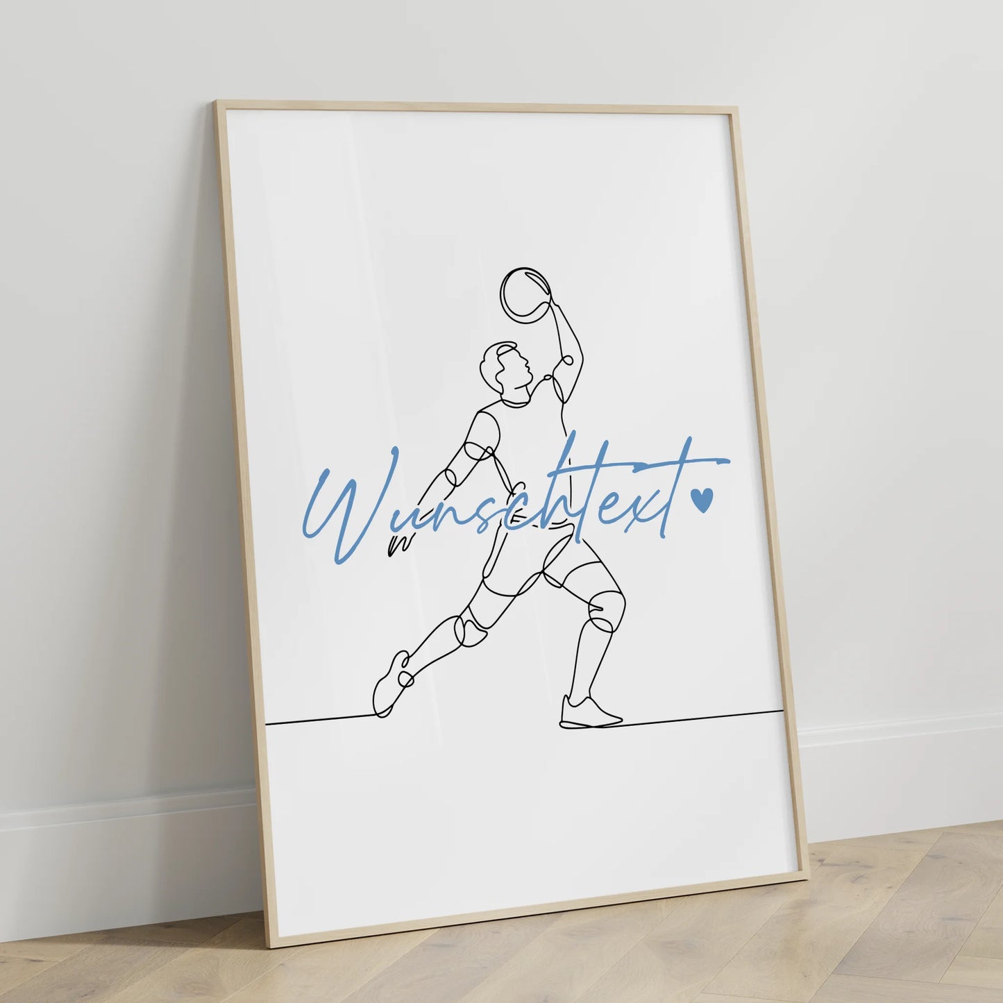 Lineart Poster Volleyball Geschenk Sohn & Bruder für Volleyballer Volleyballerin volleyball