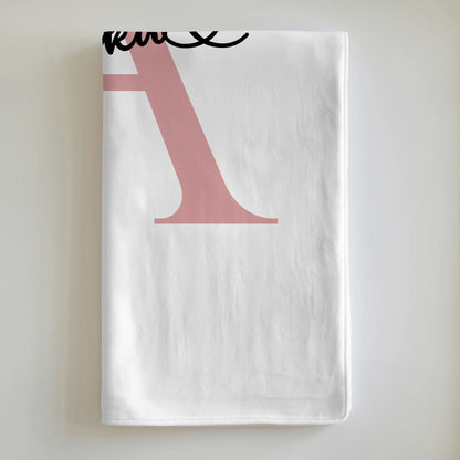 Personalisierte Decke mit Buchstaben A für Mädchen als Geschenkidee
