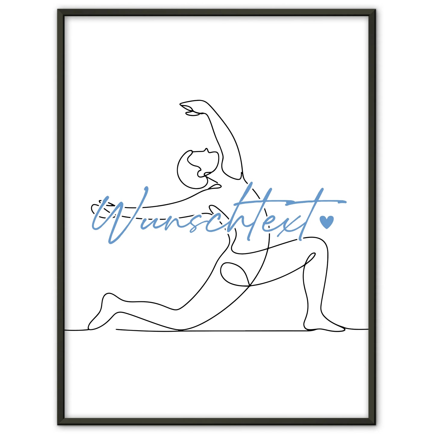 Lineart Poster Yoga Geschenk Sohn & Bruder für Yogi Yogini yoga