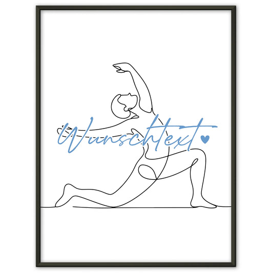 Lineart Poster Yoga Geschenk Sohn & Bruder für Yogi Yogini yoga