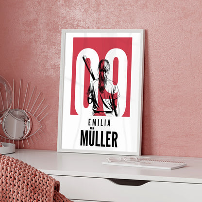 Personalisiertes Poster Baseball Baseballspielerin Geschenk für Tocher Mama Tante Freundin