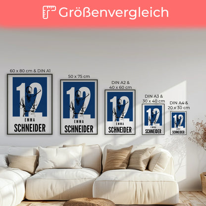 Sport Poster Baseball Baseballspielerin Geschenk für Tochter