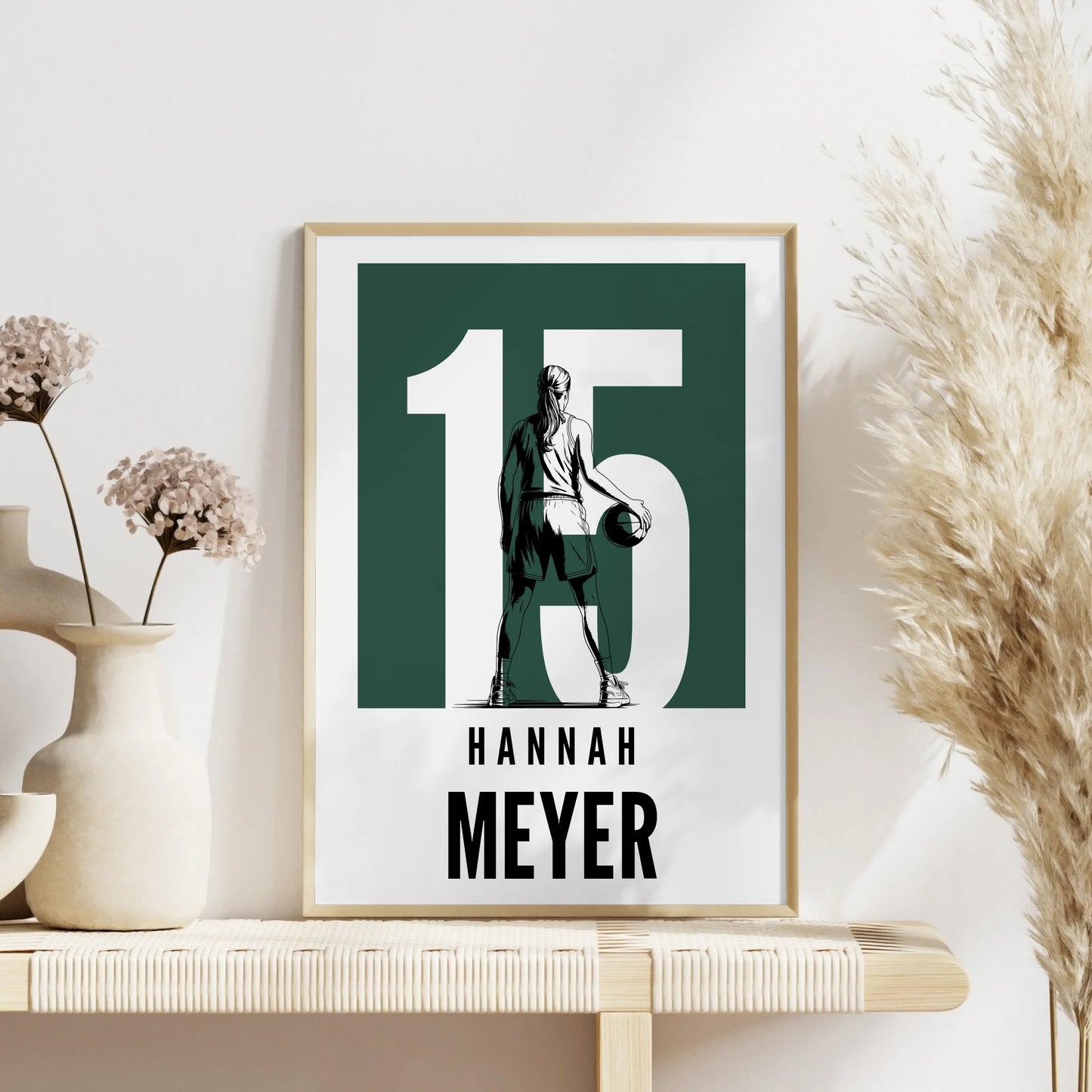 Personalisiertes Poster Basketball Basketballerin Geschenk für Mädchen Turnier Urkunde
