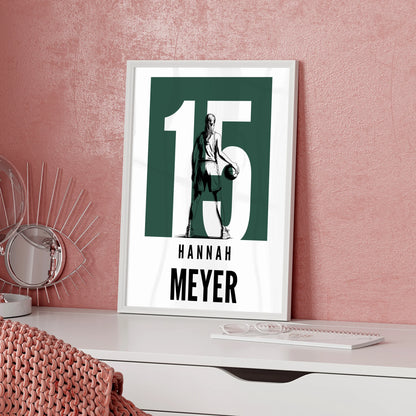 Personalisiertes Poster Basketball Basketballerin Geschenk für Mädchen Turnier Urkunde