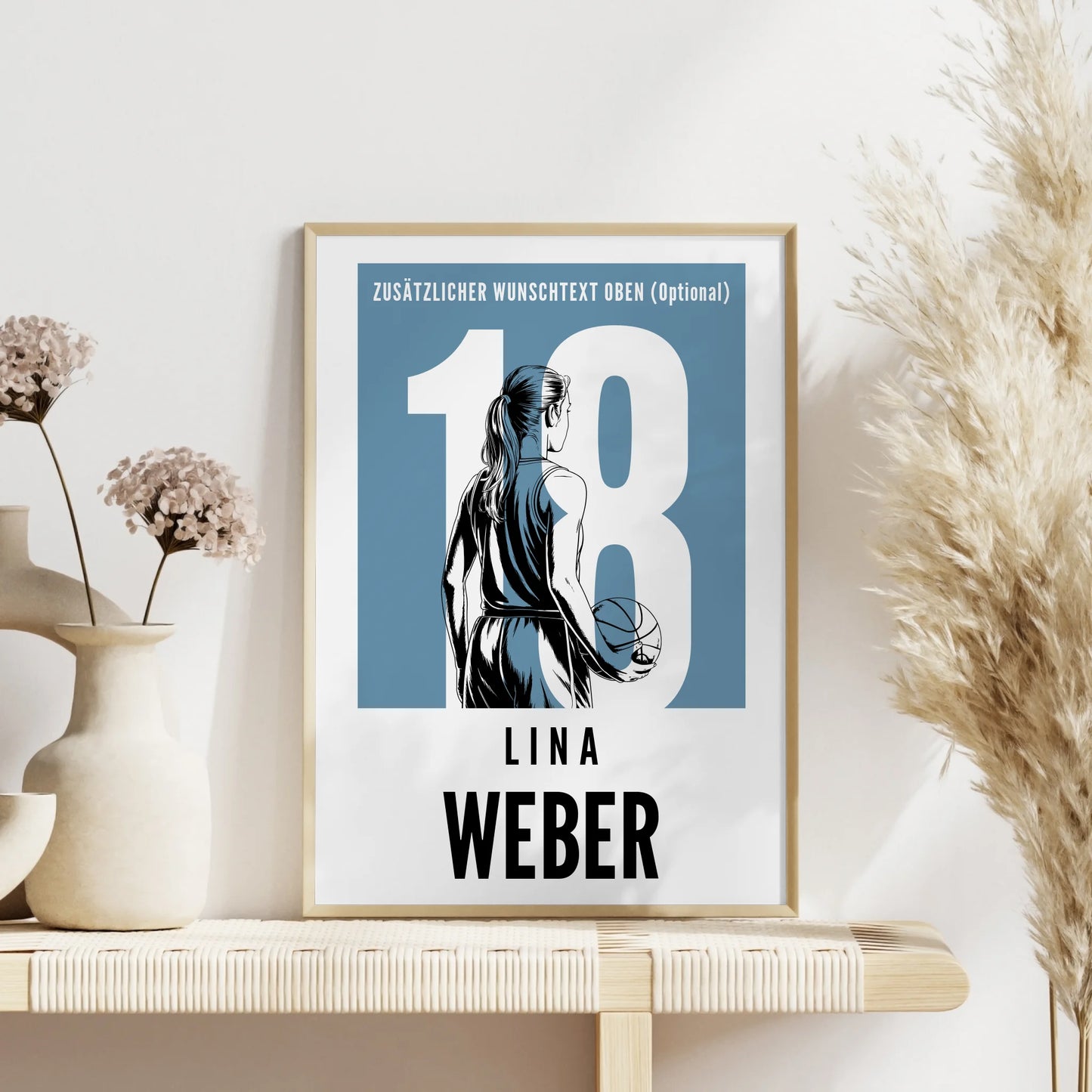 Poster Personalisiert Basketball Basketballerin Geschenk für Tocher Mama Tante Freundin