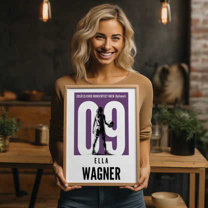 Poster Basketball Basketballerin Geschenk für Tochter