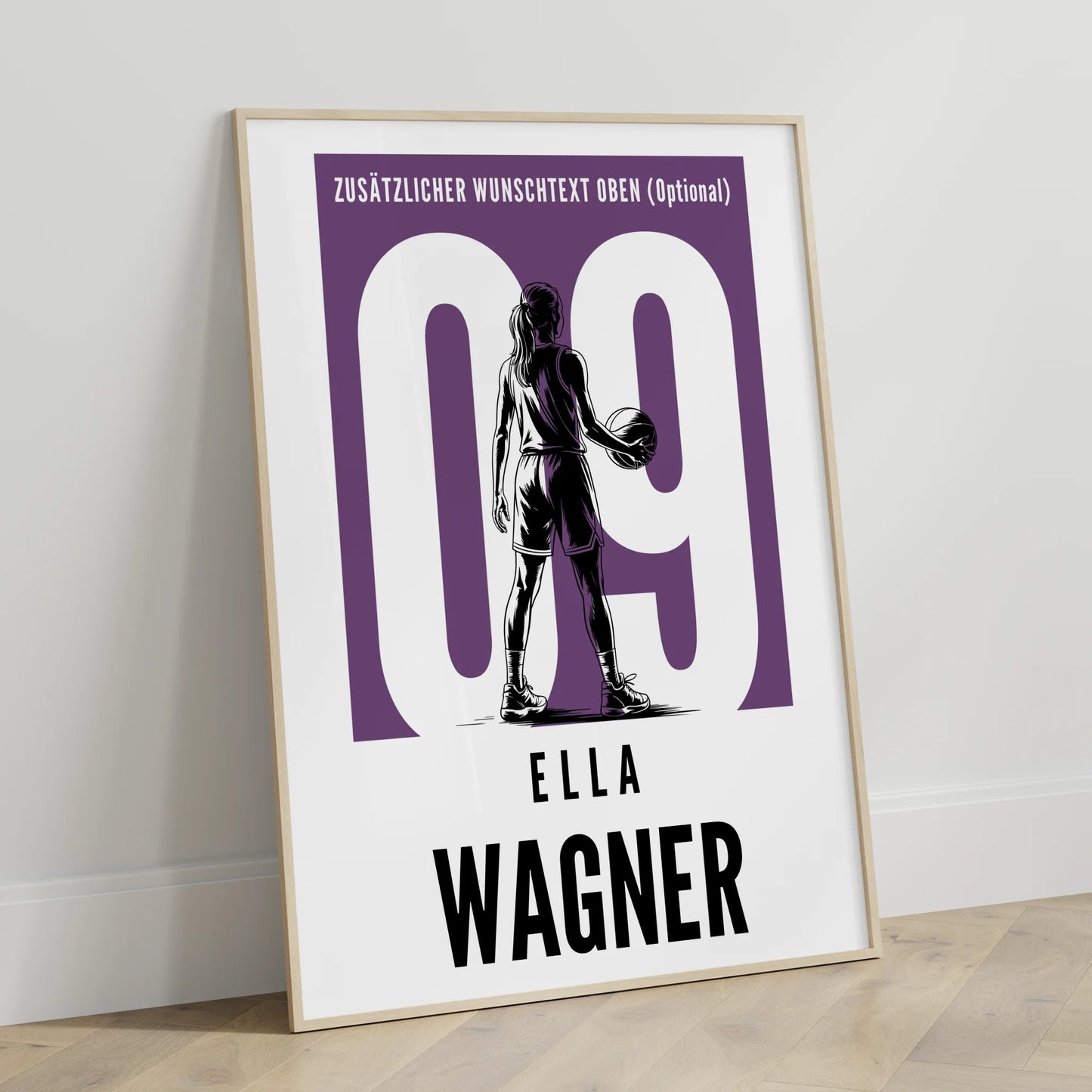 Poster Basketball Basketballerin Geschenk für Tochter