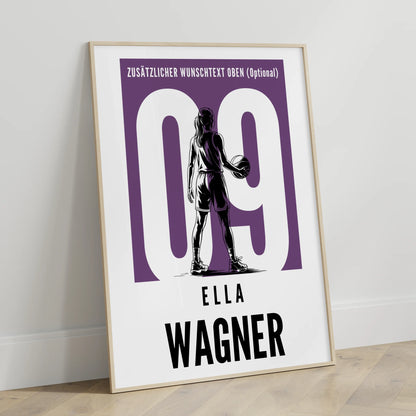 Poster Basketball Basketballerin Geschenk für Tochter