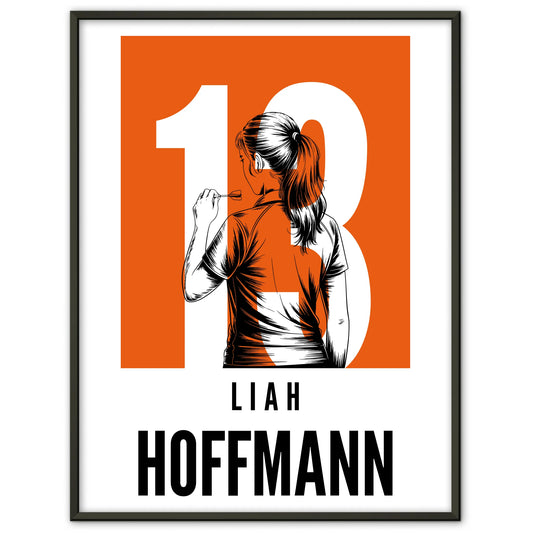 Sport Poster Bowling Bowlerin Geschenk für Tocher Mama Tante Freundin