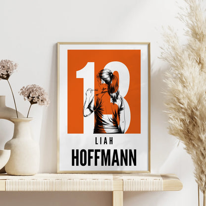 Sport Poster Bowling Bowlerin Geschenk für Tocher Mama Tante Freundin