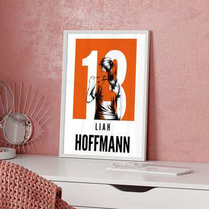 Sport Poster Bowling Bowlerin Geschenk für Tocher Mama Tante Freundin