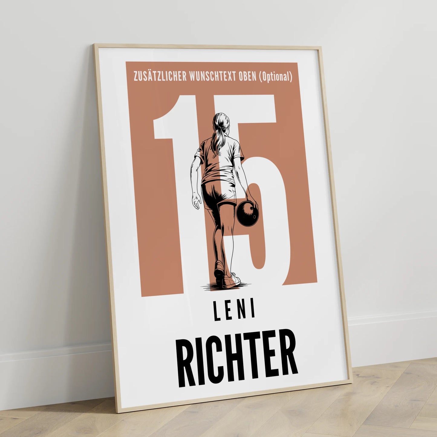 Poster Bowling Bowlerin Geschenk für Tocher Freundin