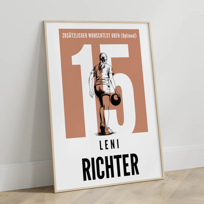 Poster Bowling Bowlerin Geschenk für Tocher Freundin