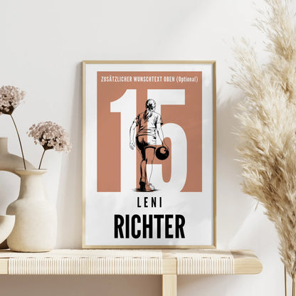 Poster Bowling Bowlerin Geschenk für Tocher Freundin