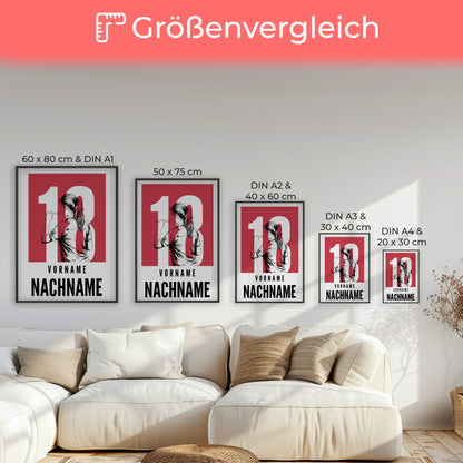 Personalisiertes Poster Dart Dartspielerin Geschenk für Tochter