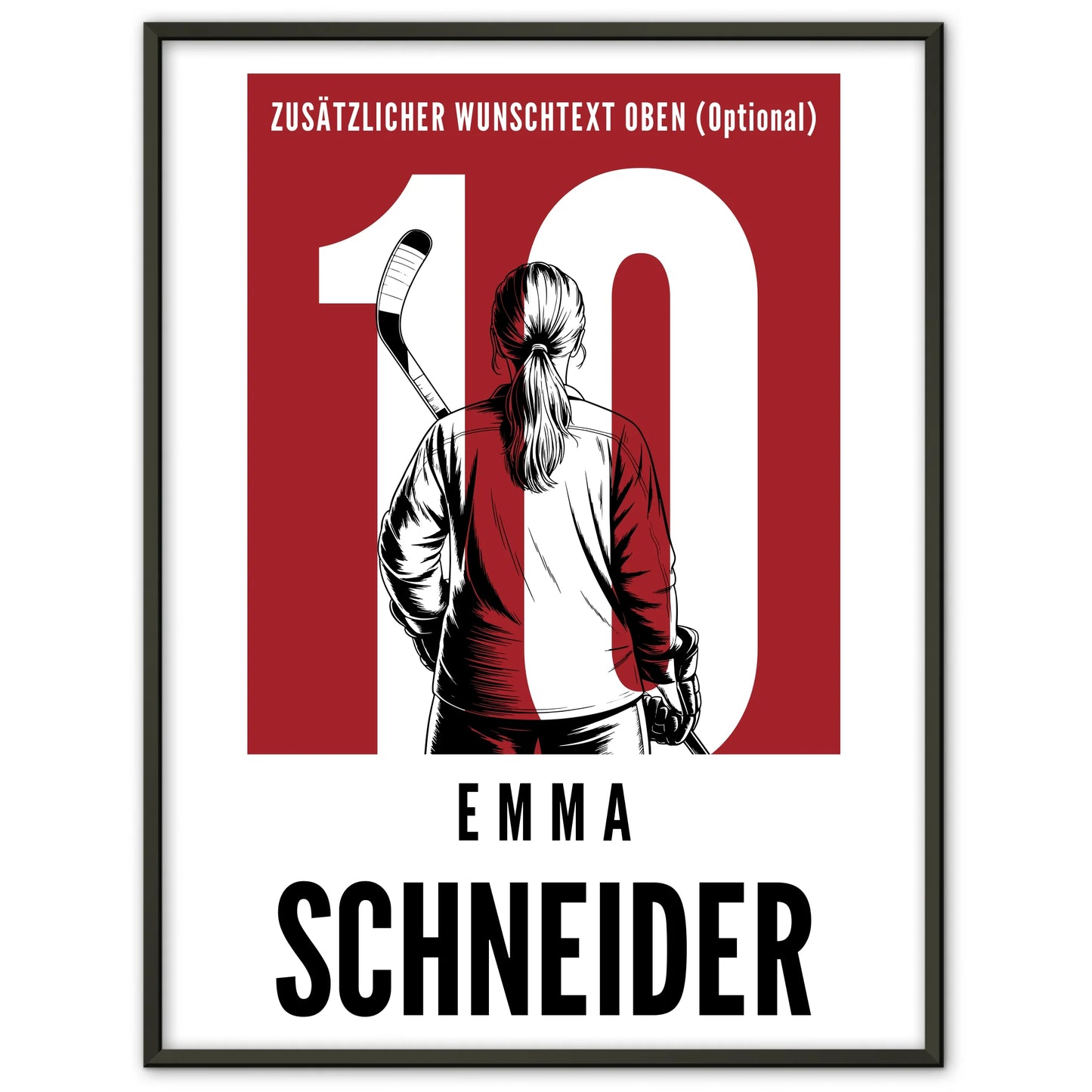 Poster Eishockey Eishockeyspielerin Geschenk für Tocher Mama Tante Freundin