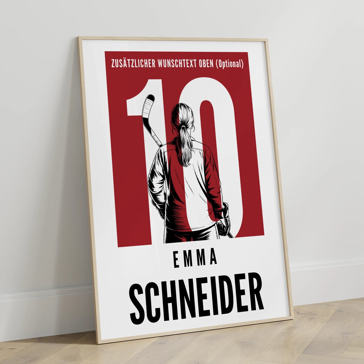 Poster Eishockey Eishockeyspielerin Geschenk für Tocher Mama Tante Freundin