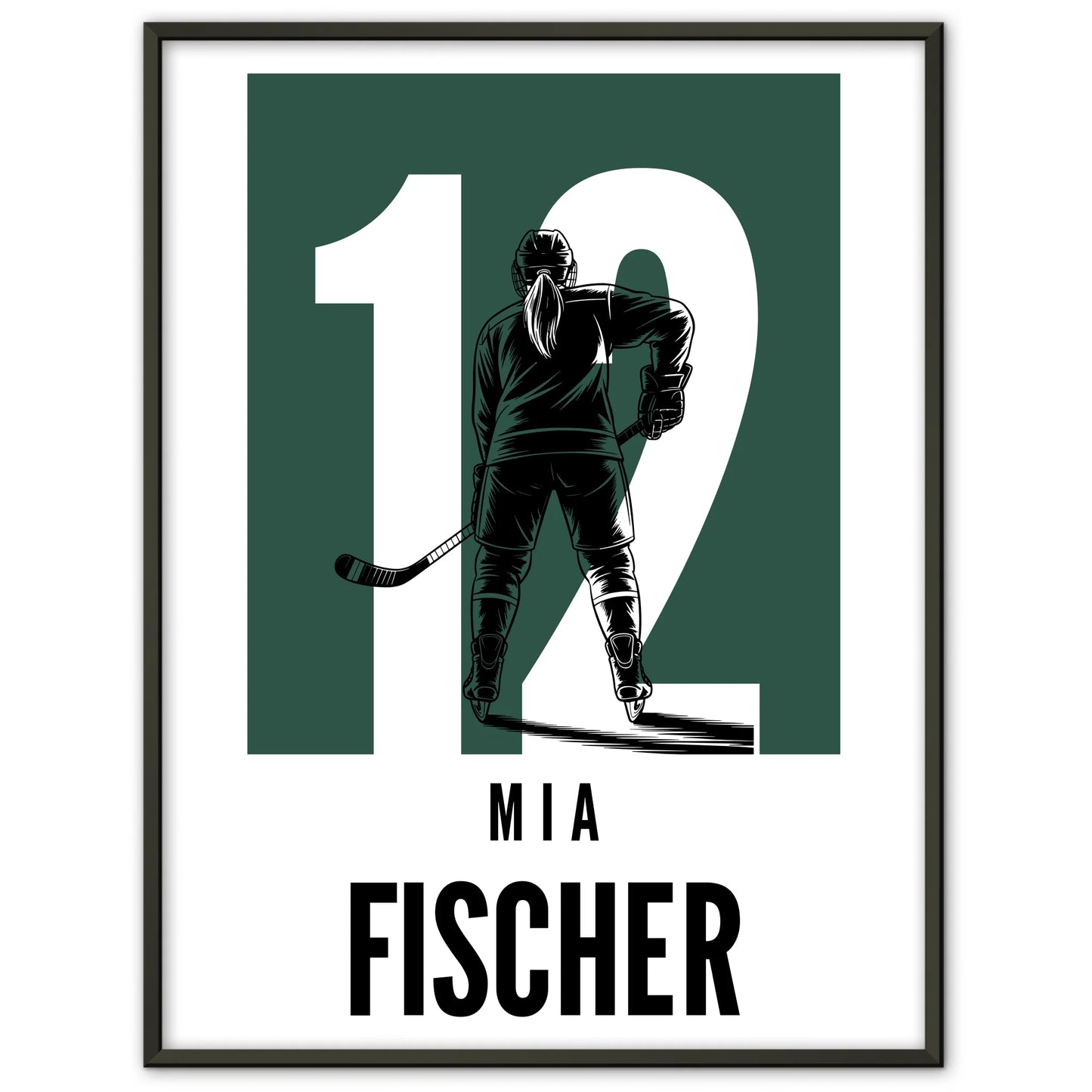 Personalisiertes Poster Eishockey Eishockeyspielerin Geschenk für Tocher Freundin