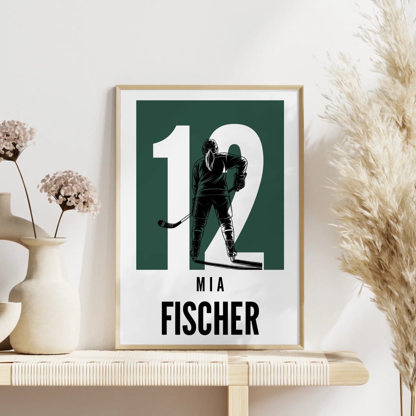 Personalisiertes Poster Eishockey Eishockeyspielerin Geschenk für Tocher Freundin