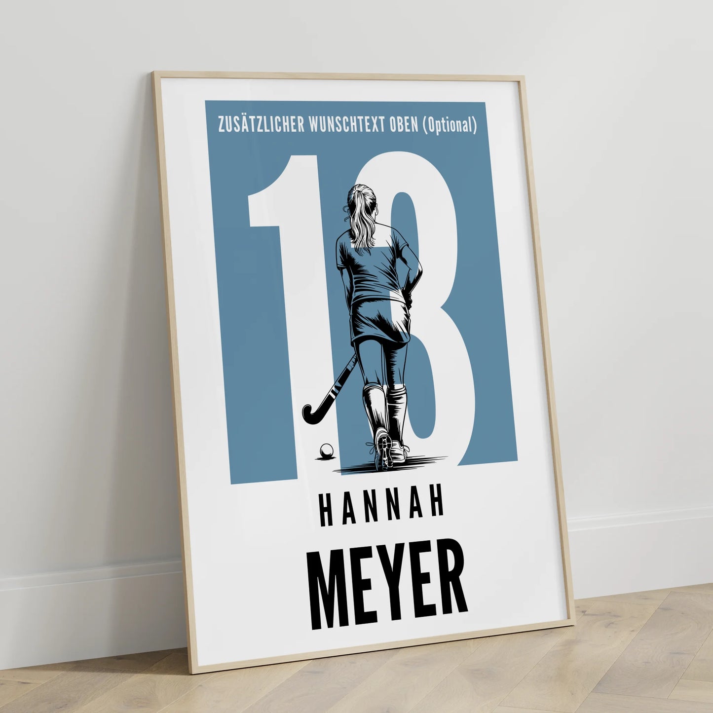 Poster Personalisiert Feldhockey Feldhockeyspielerin Geschenk für Tochter