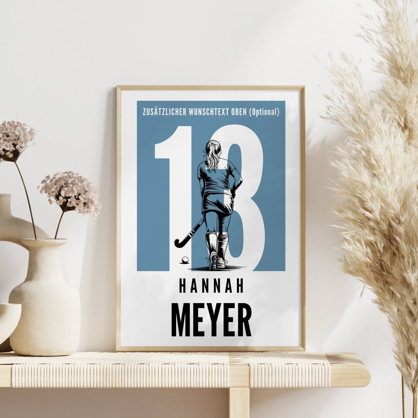 Poster Personalisiert Feldhockey Feldhockeyspielerin Geschenk für Tochter