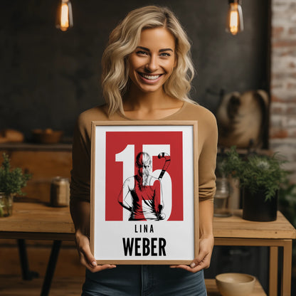 Sport Poster Feldhockey Feldhockeyspielerin Geschenk für Mädchen Turnier