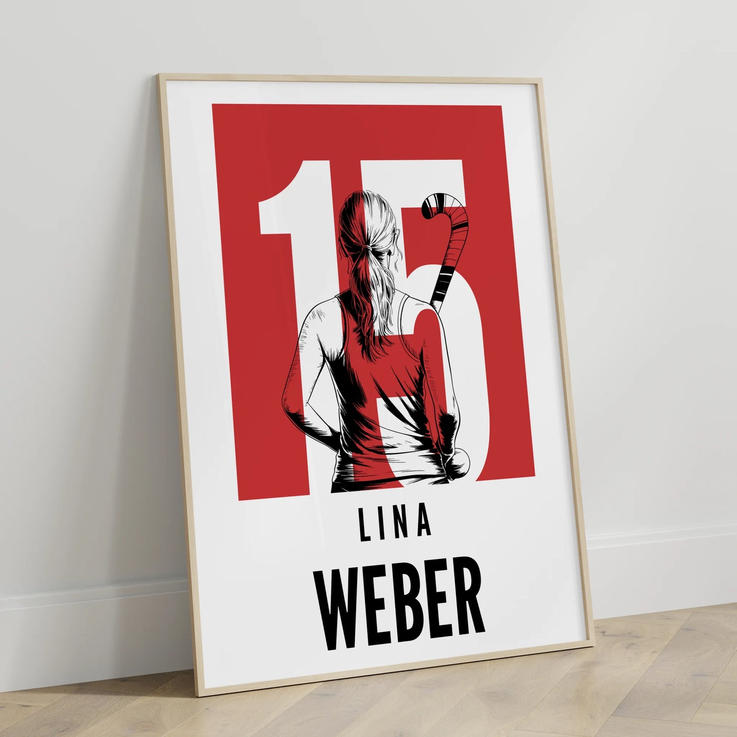 Sport Poster Feldhockey Feldhockeyspielerin Geschenk für Mädchen Turnier