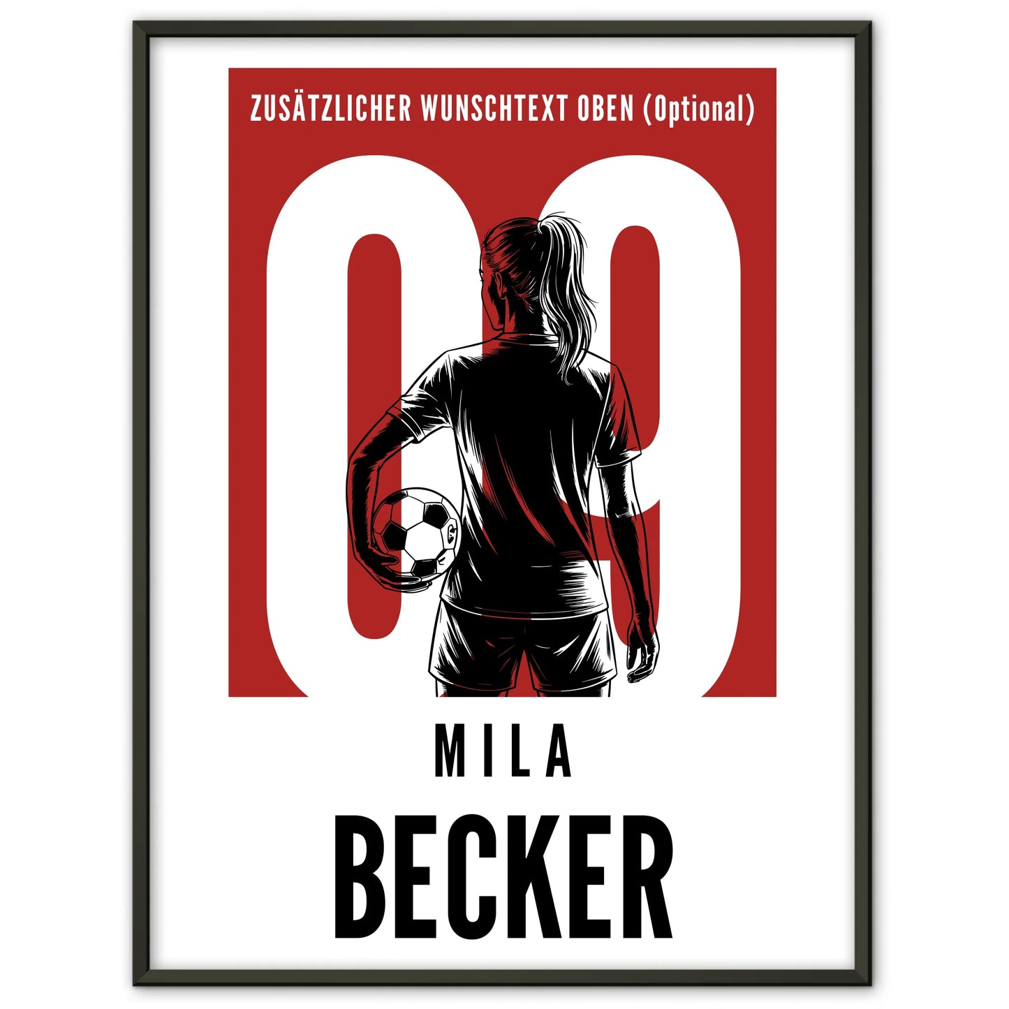 Poster Personalisiert Fußball Fußballerin Geschenk für Tocher Freundin