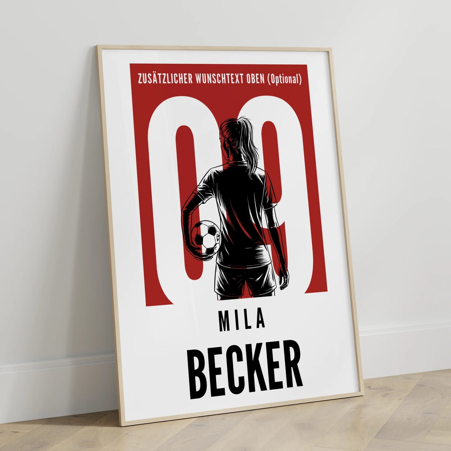 Poster Personalisiert Fußball Fußballerin Geschenk für Tocher Freundin