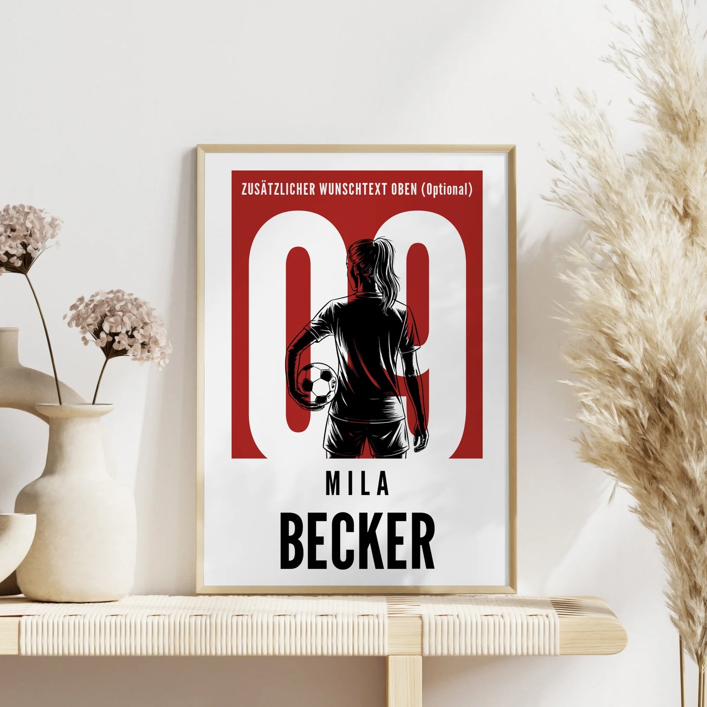 Poster Personalisiert Fußball Fußballerin Geschenk für Tocher Freundin