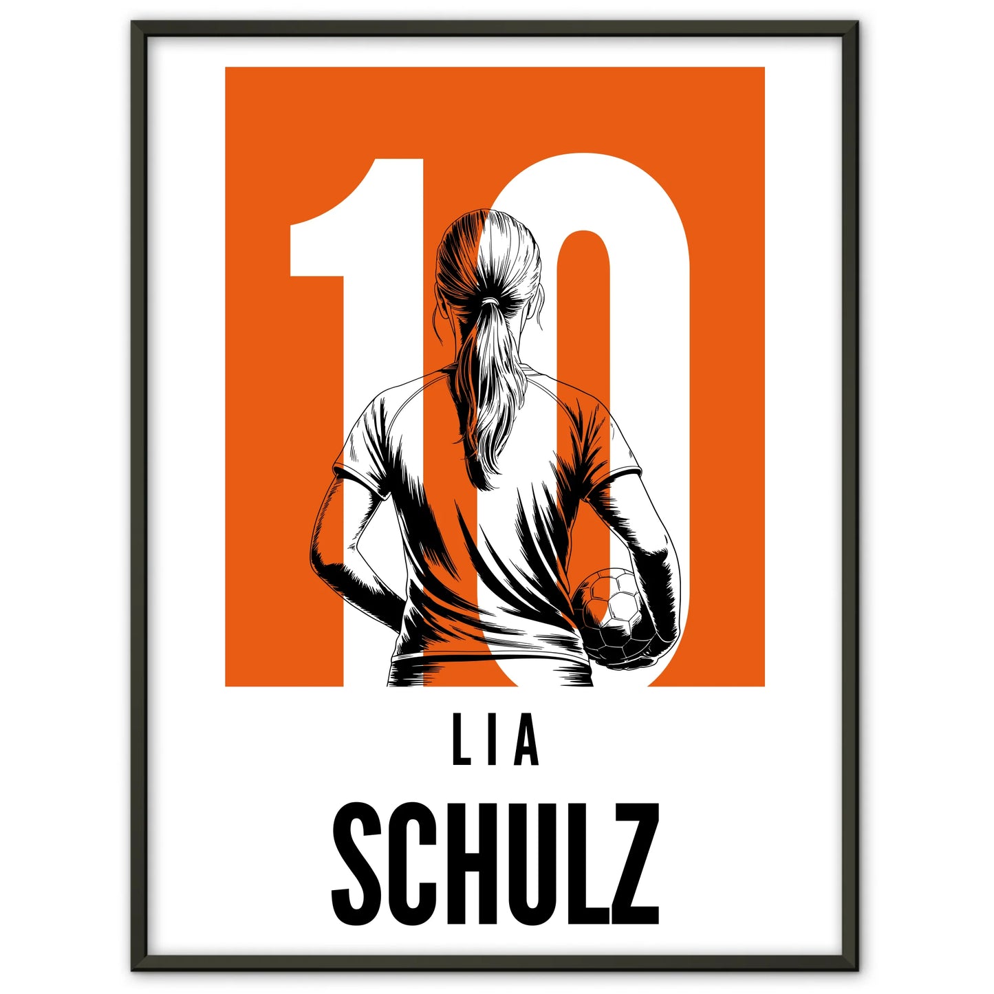 Sport Poster Handball Handballerin Geschenk für Tochter