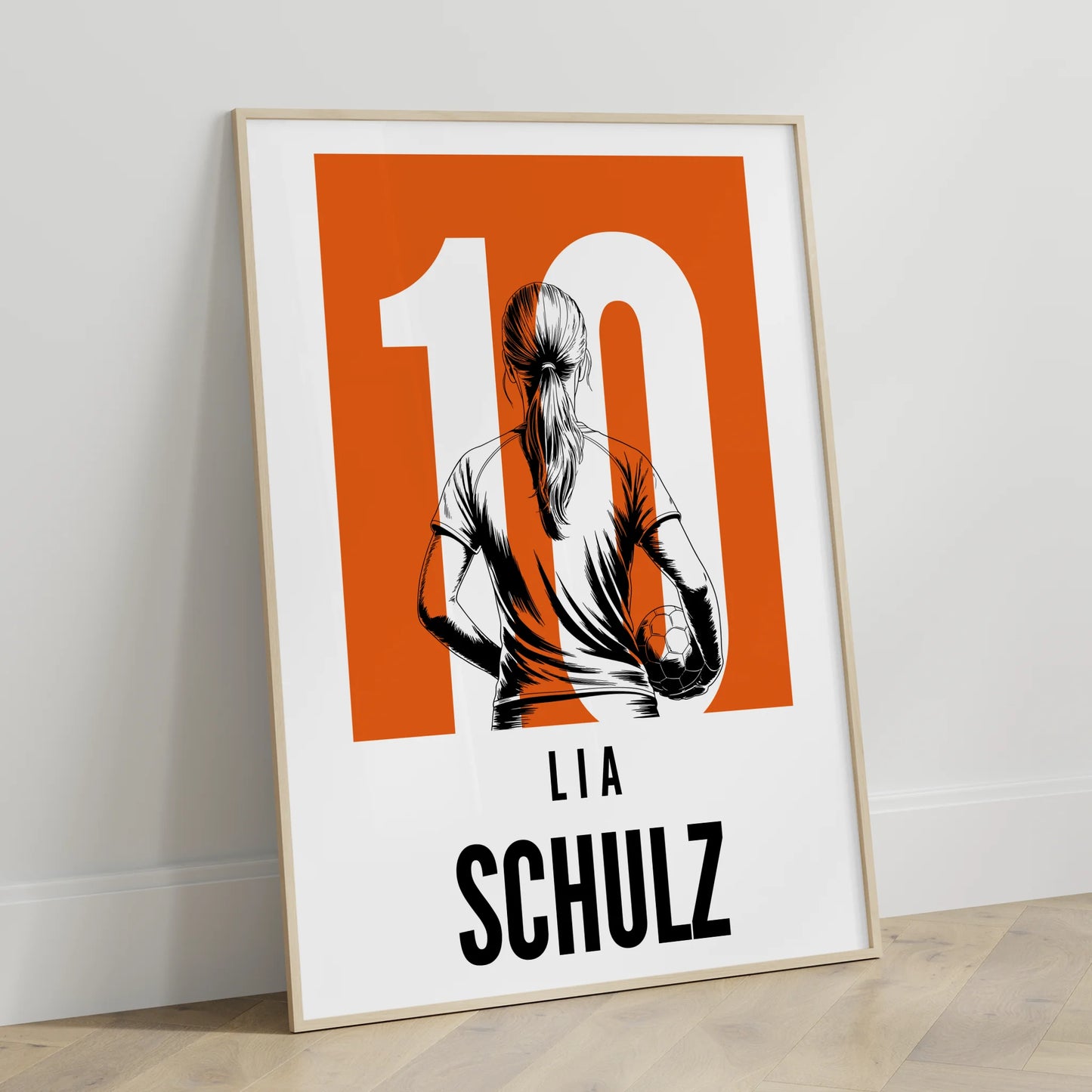 Sport Poster Handball Handballerin Geschenk für Tochter