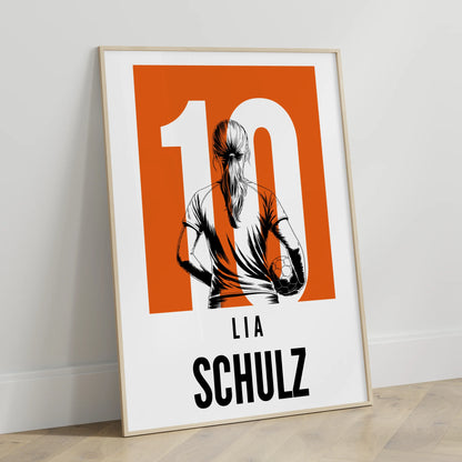 Sport Poster Handball Handballerin Geschenk für Tochter