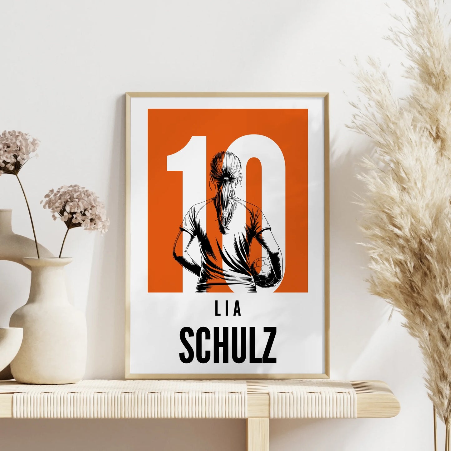 Sport Poster Handball Handballerin Geschenk für Tochter